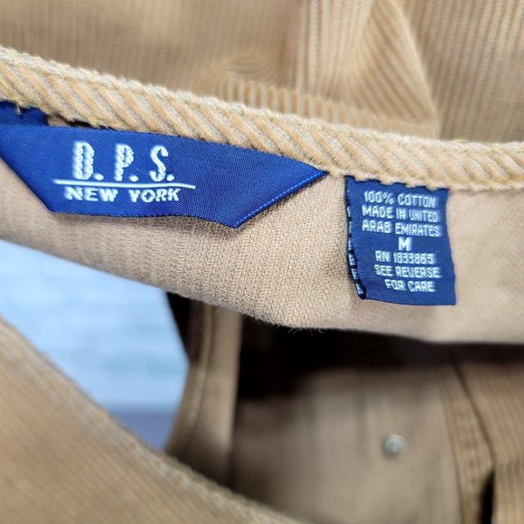 Vintage 90s D.P.S Womens M Tan Corduroy Denim Jumper Tank Shirt‎ Dress - Picture 12 of 13
